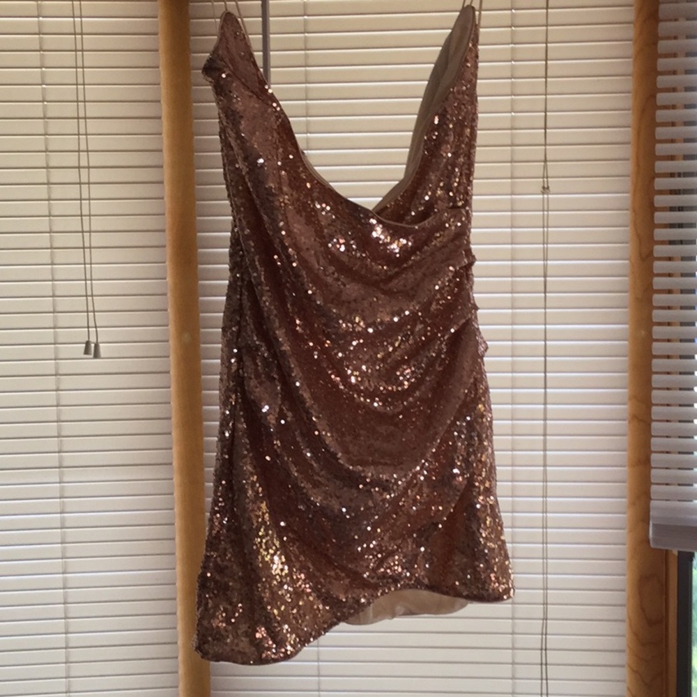 Sequin Rose Gold Dress